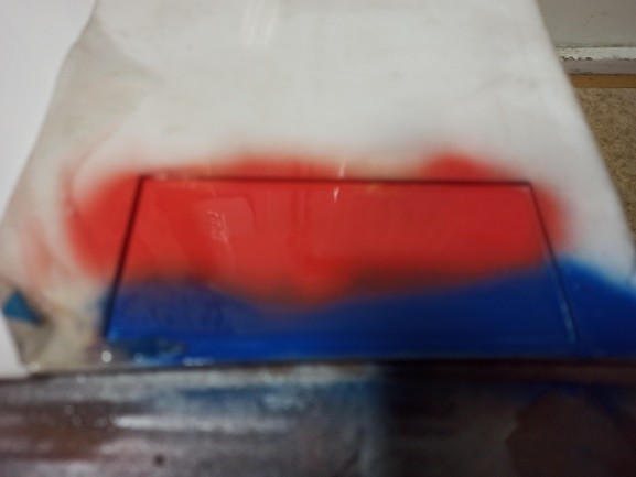 red and blue paint