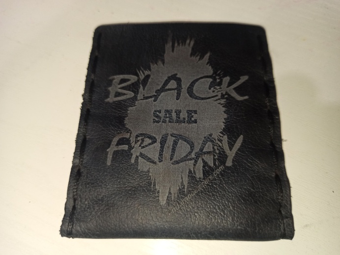Black Friday sale (engraved on leather)