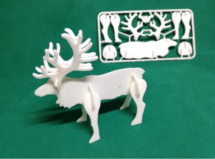 Reindeer Christmas card kit 3d print