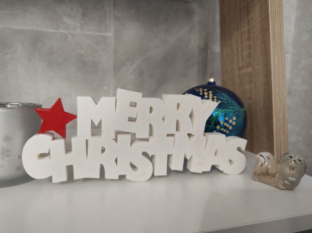3D printed Merry Christmas
