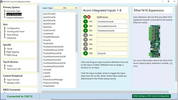 How to connect the laser to Acorn controller (sherline 8760 driver box)