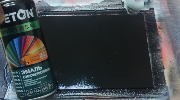 black paint glass