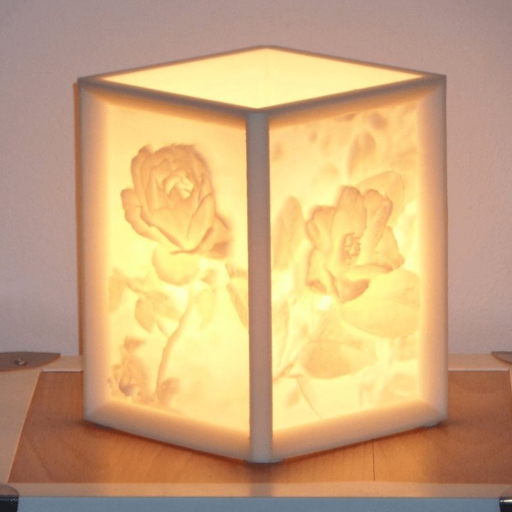 Personalized Ready to Print Rose Lamp