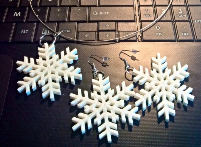Snowflake Pendant Earrings