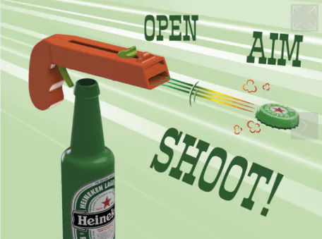 Bottle Opener and Cap GUN