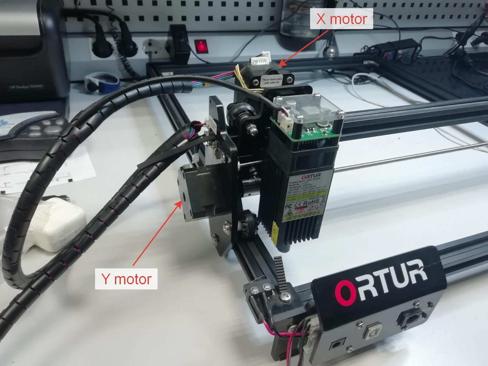 otors of the X and Y axes with the RAMPS control board