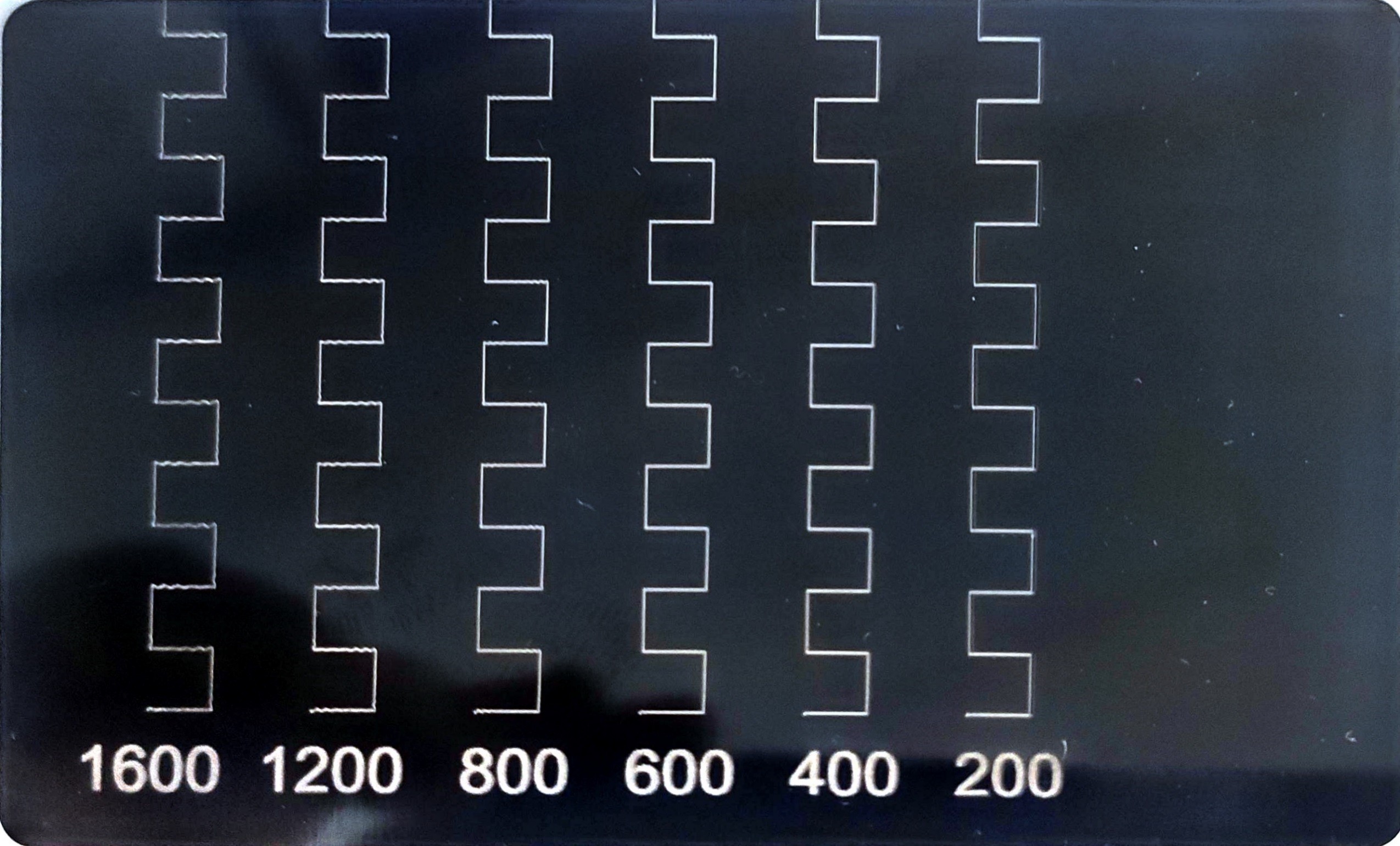 waves on anoduzed aluminum plate