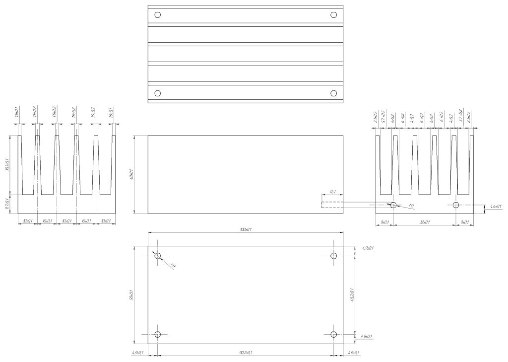 An external heatsink for 2X TEC cooling plate