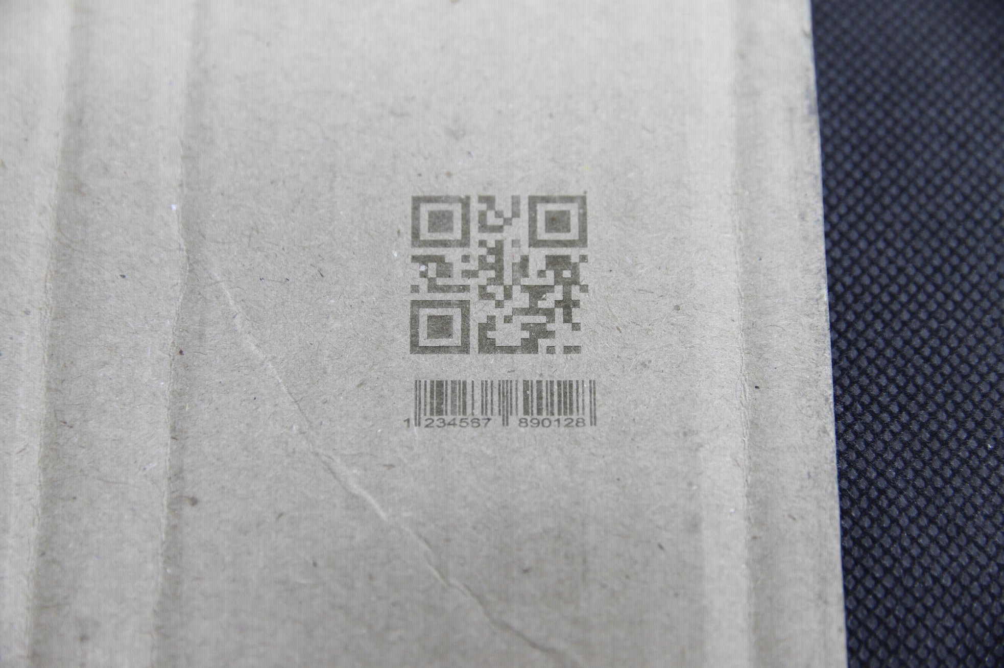 Barcode marking on cardboard