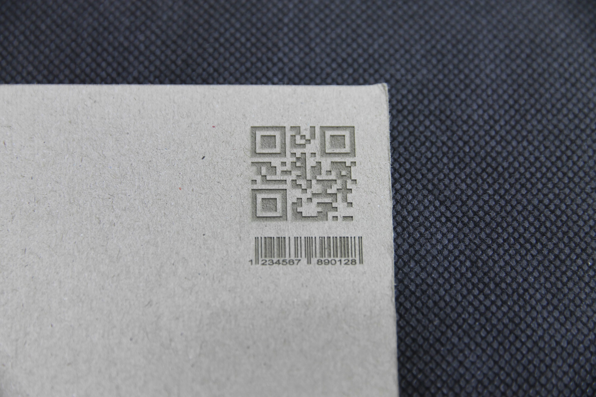 Barcode marking on cardboard