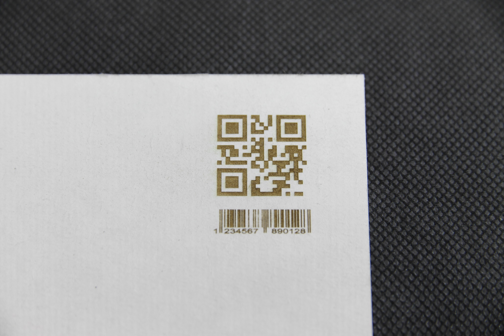 Barcode marking on cardboard